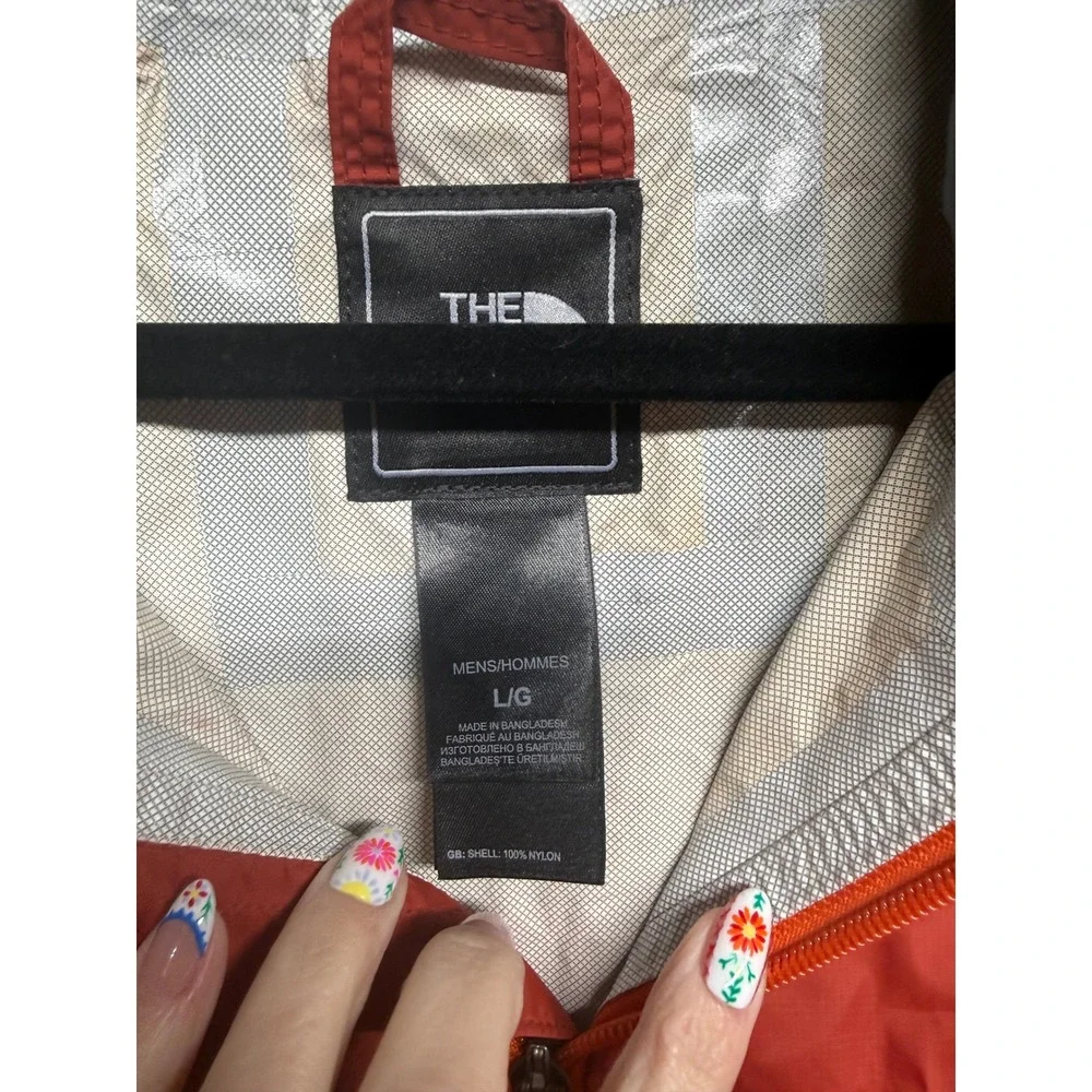 The‎ North Face Mens HyVent 1/2 Zip Rain Jacket Orange Red Pullover Size L